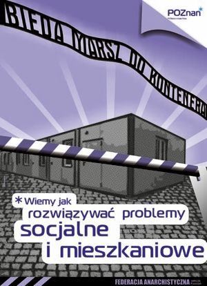 Poznań: Plakat o kontenerach - zrezygnujcie z realizacji autorytarnych projektów